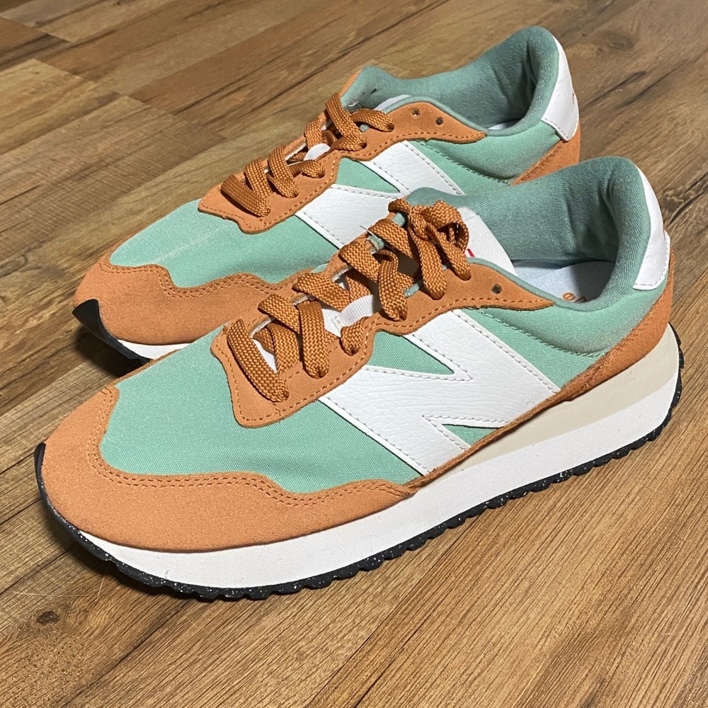 New Balance 237 Womens Sneakers Mint Orange White Retro Lifestyle WS237IB Size 8